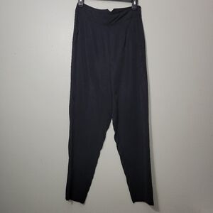 Free People Trousers Black Tencel Tapered Pants Size 8